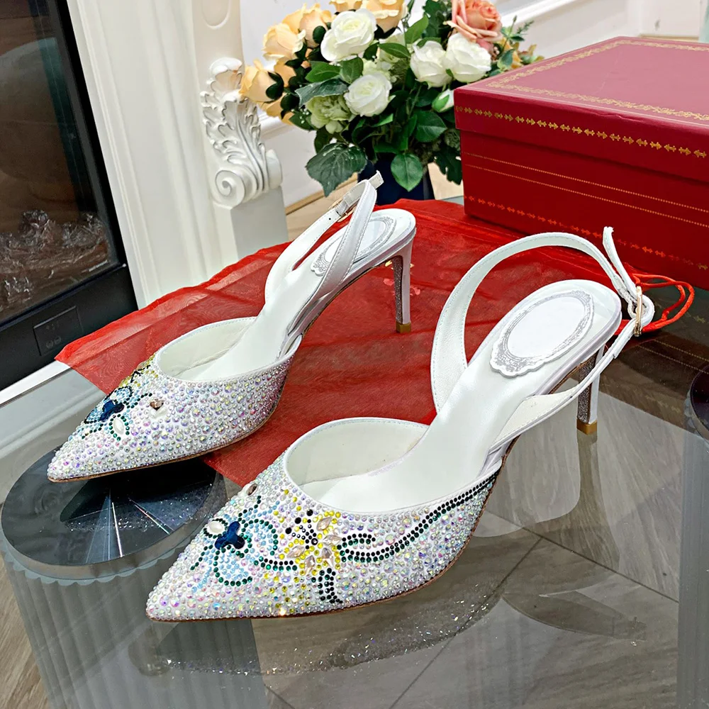 Sandals Plus Size Women's Shoes Pointed Toe Luxury Rhinestone Stiletto Heels Fashion Party Banquet Women's Shoes Factory Price
Sandals Plus Size Women's Shoes Pointed Toe Luxury Rhinestone Stiletto Heels Fashion Party Banquet Women's Shoes Factory Price