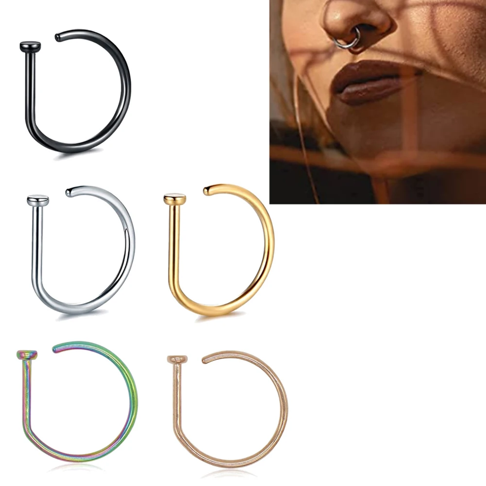 1pc8/10mm Punk Stainless Steel Fake Nose Ring D Clip Lip Ring Earring Helix Rook Tragus Faux Septum Body Piercing Jewelry
1pc8/10mm Punk Stainless Steel Fake Nose Ring D Clip Lip Ring Earring Helix Rook Tragus Faux Septum Body Piercing Jewelry
