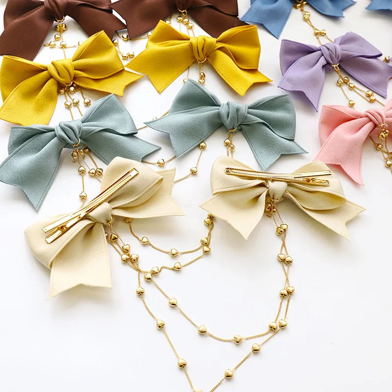 Vintage Tassel Chain Double Bow Hair Clips Duckbill Hairpins For Women Girls Hairgrip Barrettes Decoration Hair Accessories
Vintage Tassel Chain Double Bow Hair Clips Duckbill Hairpins For Women Girls Hairgrip Barrettes Decoration Hair Accessories