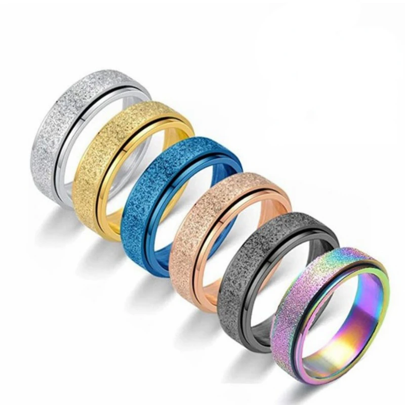 Fashion Matte Ring For Women Men Moon Fidgets Rings 2022 Trend Punk Rings Jewelry Titanium Steel Anti Stress Ring Rotate Gift
Fashion Matte Ring For Women Men Moon Fidgets Rings 2022 Trend Punk Rings Jewelry Titanium Steel Anti Stress Ring Rotate Gift