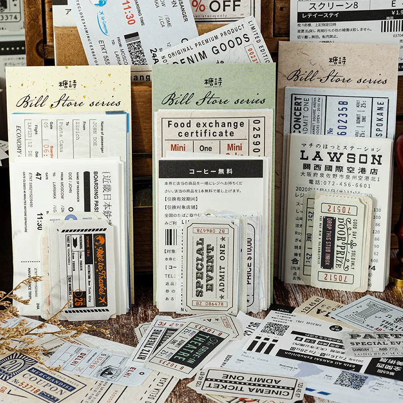 60pcs Bill Shop Series Material Paper Scrapbooking School Supplies collage Photo Album DIY Scrapbooking Marking Notes Paper
60pcs Bill Shop Series Material Paper Scrapbooking School Supplies collage Photo Album DIY Scrapbooking Marking Notes Paper