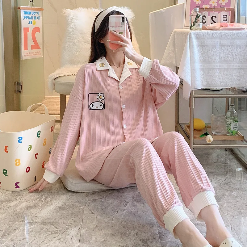 Женская пижама Mymelody Sanrio Kawaii аниме одежда весна-осень свободные брюки с длинным рукавом комплект домашней одежды подарок на день рождения
Женская пижама Mymelody Sanrio Kawaii аниме одежда весна-осень свободные брюки с длинным рукавом комплект домашней одежды подарок на день рождения
