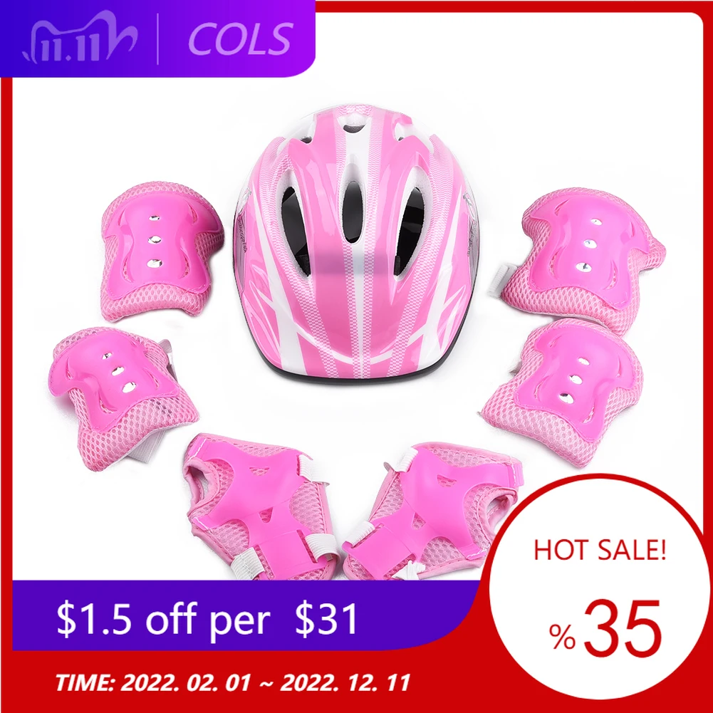 7pcs Child Roller Helmet Skating Bike-Helmet Knee Wrist Guard Elbow Pad Pieces Children Roller Skating Head Skateboard Kneee Pad
7pcs Child Roller Helmet Skating Bike-Helmet Knee Wrist Guard Elbow Pad Pieces Children Roller Skating Head Skateboard Kneee Pad