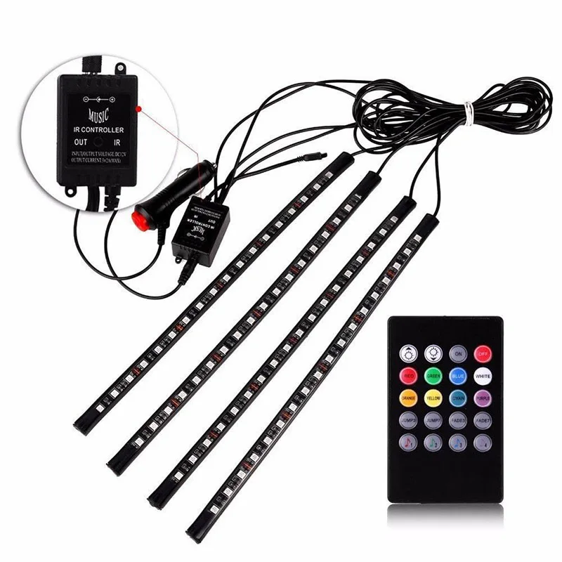 Car Mood Light Foot Mood Light LED Lighting Colorful Voice-activated RGB Music Rhythm Light
Car Mood Light Foot Mood Light LED Lighting Colorful Voice-activated RGB Music Rhythm Light