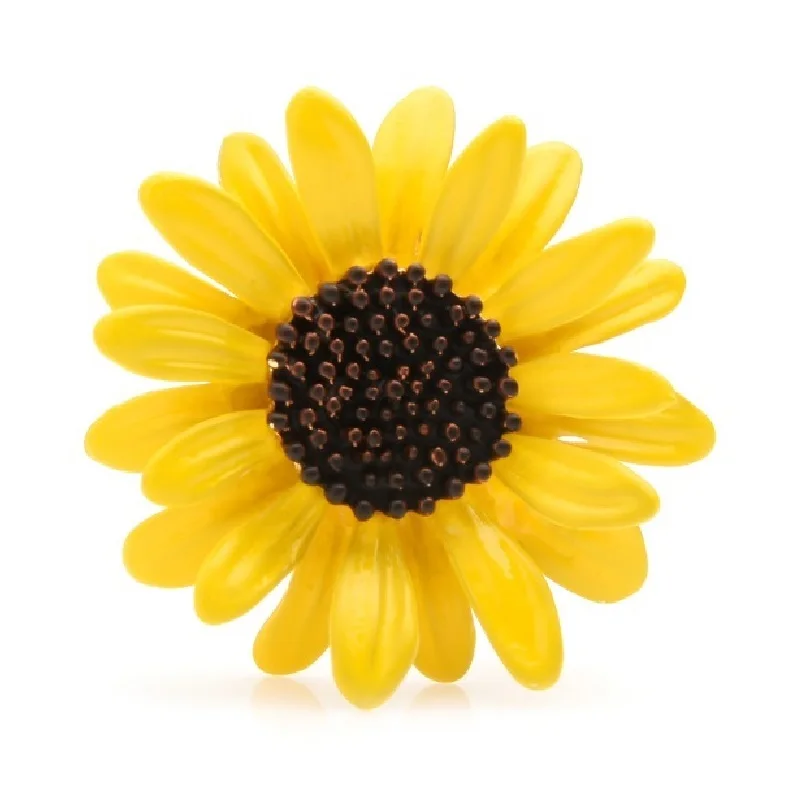 

Wuli&baby 6-color Daisy Flower Brooches For Women Unisex Enamel Summer Beauty Sunflower Party Office Brooch Pins Gifts