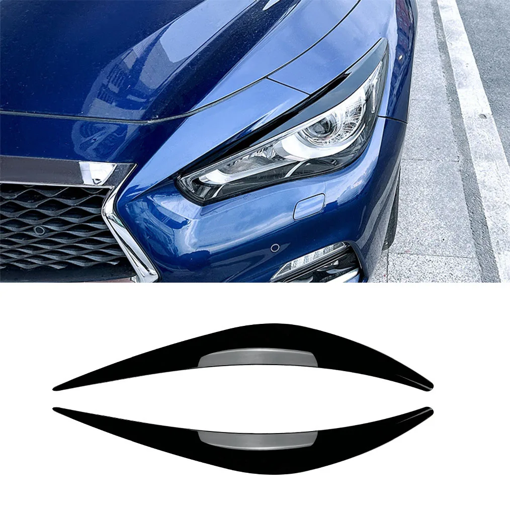 Glossy black Car Headlight Eyebrow Headlamp Eyelid Trim For Infiniti Q50 2014 2015 2016 Front Head Light Lamp Cover Brow Sticker
Glossy black Car Headlight Eyebrow Headlamp Eyelid Trim For Infiniti Q50 2014 2015 2016 Front Head Light Lamp Cover Brow Sticker