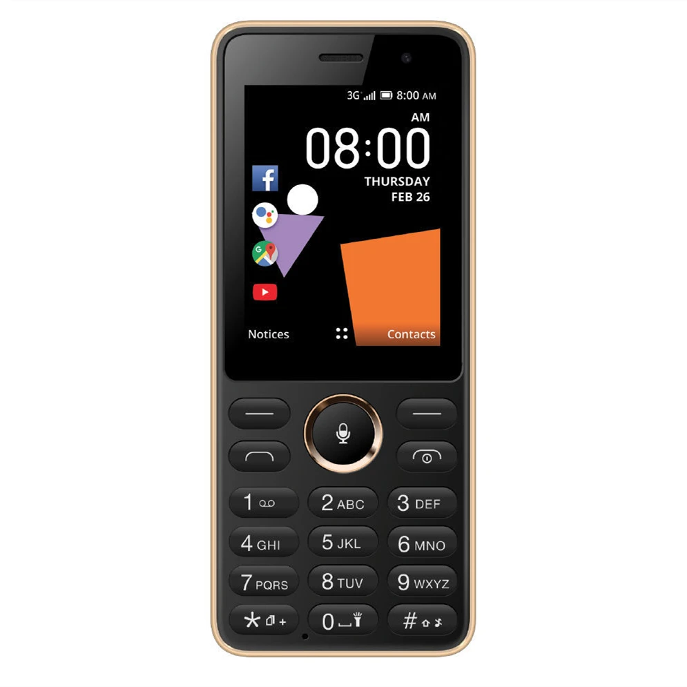 

Sanza Orange Elderly 3G SmartPhone 256MB RAM 512MB ROM 2.4" Push Button Unisoc SC7731E Dual Core Kai OS 1.0MP Cheap Mobile Phone