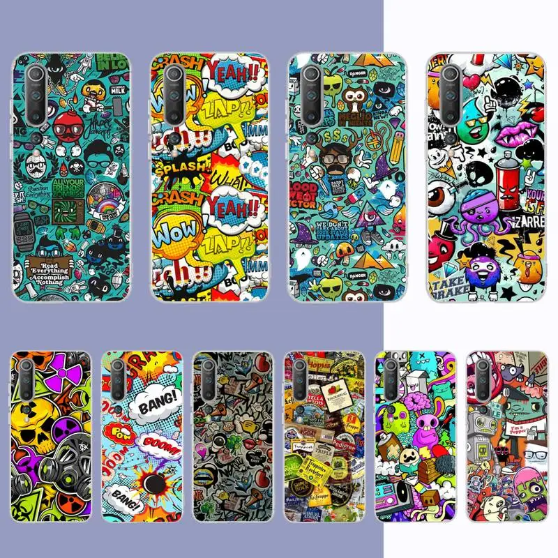 LVTLV Graffiti Sticker Bomb Phone Case for Samsung S21 A10 for Redmi Note 7 9 for Huawei P30Pro Honor 8X 10i cover
LVTLV Graffiti Sticker Bomb Phone Case for Samsung S21 A10 for Redmi Note 7 9 for Huawei P30Pro Honor 8X 10i cover