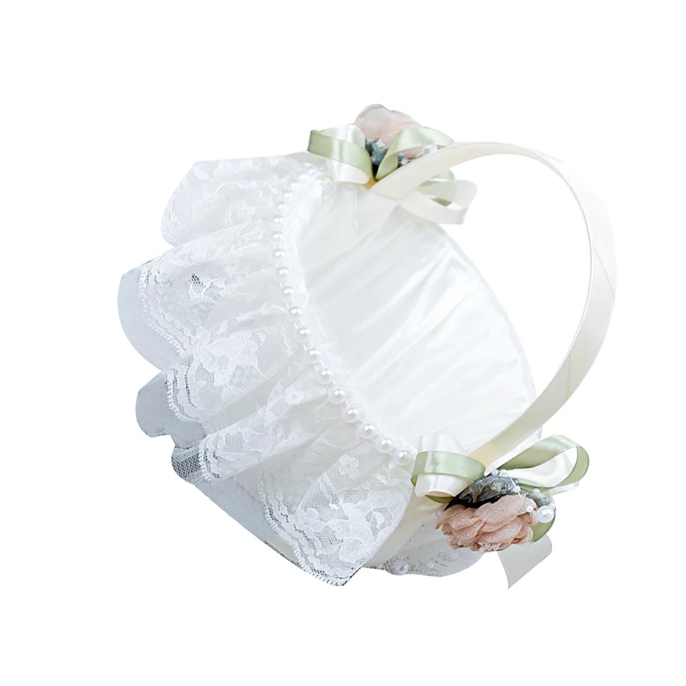 Basket Flower Wedding Girl Lace Baskets Petal Satin Gift Candy Storage Floral Whiterustic Small Party Pearl Elegant Bowknot
Basket Flower Wedding Girl Lace Baskets Petal Satin Gift Candy Storage Floral Whiterustic Small Party Pearl Elegant Bowknot