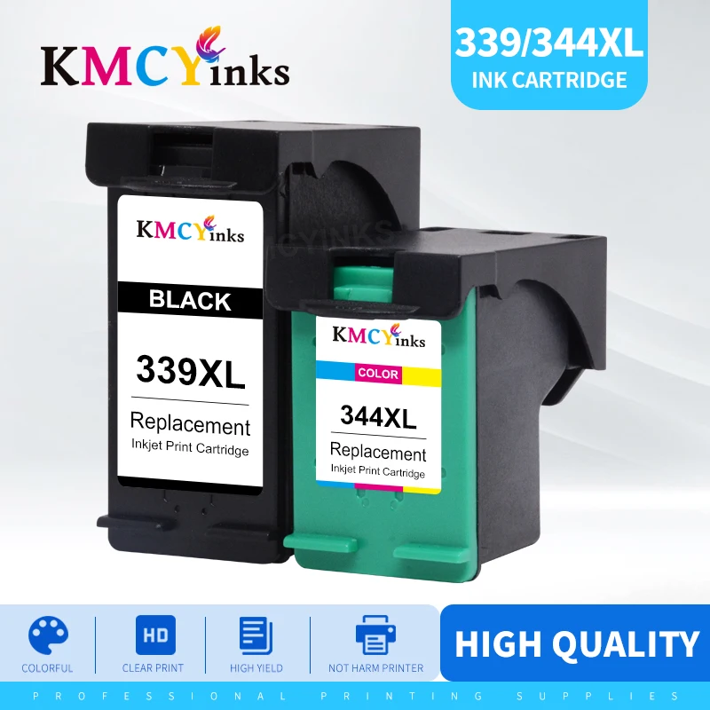 KMCYinks 339XL 344XL Ink Cartridge for HP 339 344 Deskjet 6520 6540 5740 5745 5940 Photosmart 2575 2610 2710 8050 6520 printer
KMCYinks 339XL 344XL Ink Cartridge for HP 339 344 Deskjet 6520 6540 5740 5745 5940 Photosmart 2575 2610 2710 8050 6520 printer