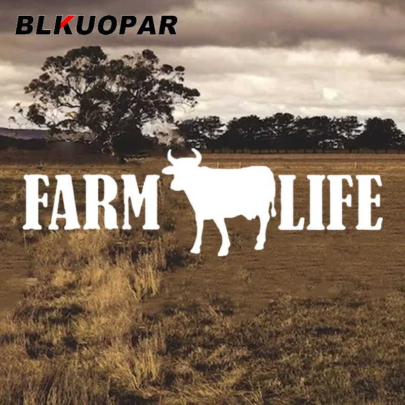

Наклейки на автомобиль BLKUOPAR для коровы и животных, фермы, защита двери автомобиля, креативная наклейка, высечка, водонепроницаемые мотоциклетные виниловые наклейки
