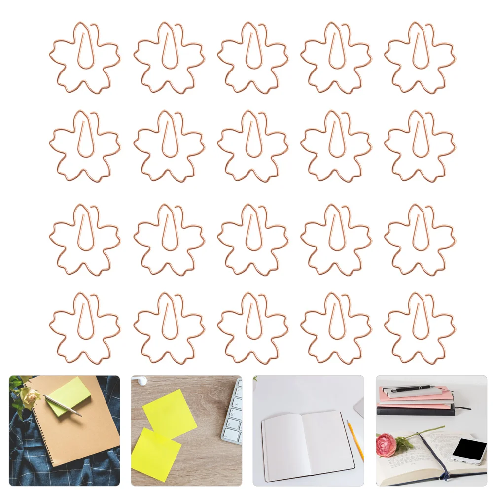 20 Pcs Shaped Paper Clip Bookmark Pin Office Folders Note Clips Mini Sakura Flower Supplies
20 Pcs Shaped Paper Clip Bookmark Pin Office Folders Note Clips Mini Sakura Flower Supplies
