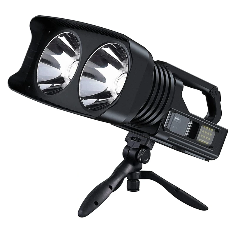 Rechargeable Spotlight, 100000 Lumens Handheld Hunting Flashlight LED Spot Light With Cob Light And Tripod, Lightweight
Rechargeable Spotlight, 100000 Lumens Handheld Hunting Flashlight LED Spot Light With Cob Light And Tripod, Lightweight