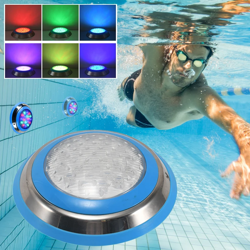 

2020 LED Stainless Steel Wall-Mounted Swimming Pool Light Multi-Specification Colorful RGB Pool Light Landscape Underwater Light