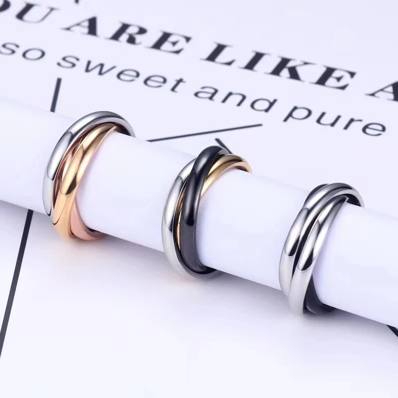 High Quality 925 Sterling Silver Three Rings Three Color Rings Brand Banquet Luxury Jewels Fashion Treasures Gifts for Men and W
High Quality 925 Sterling Silver Three Rings Three Color Rings Brand Banquet Luxury Jewels Fashion Treasures Gifts for Men and W