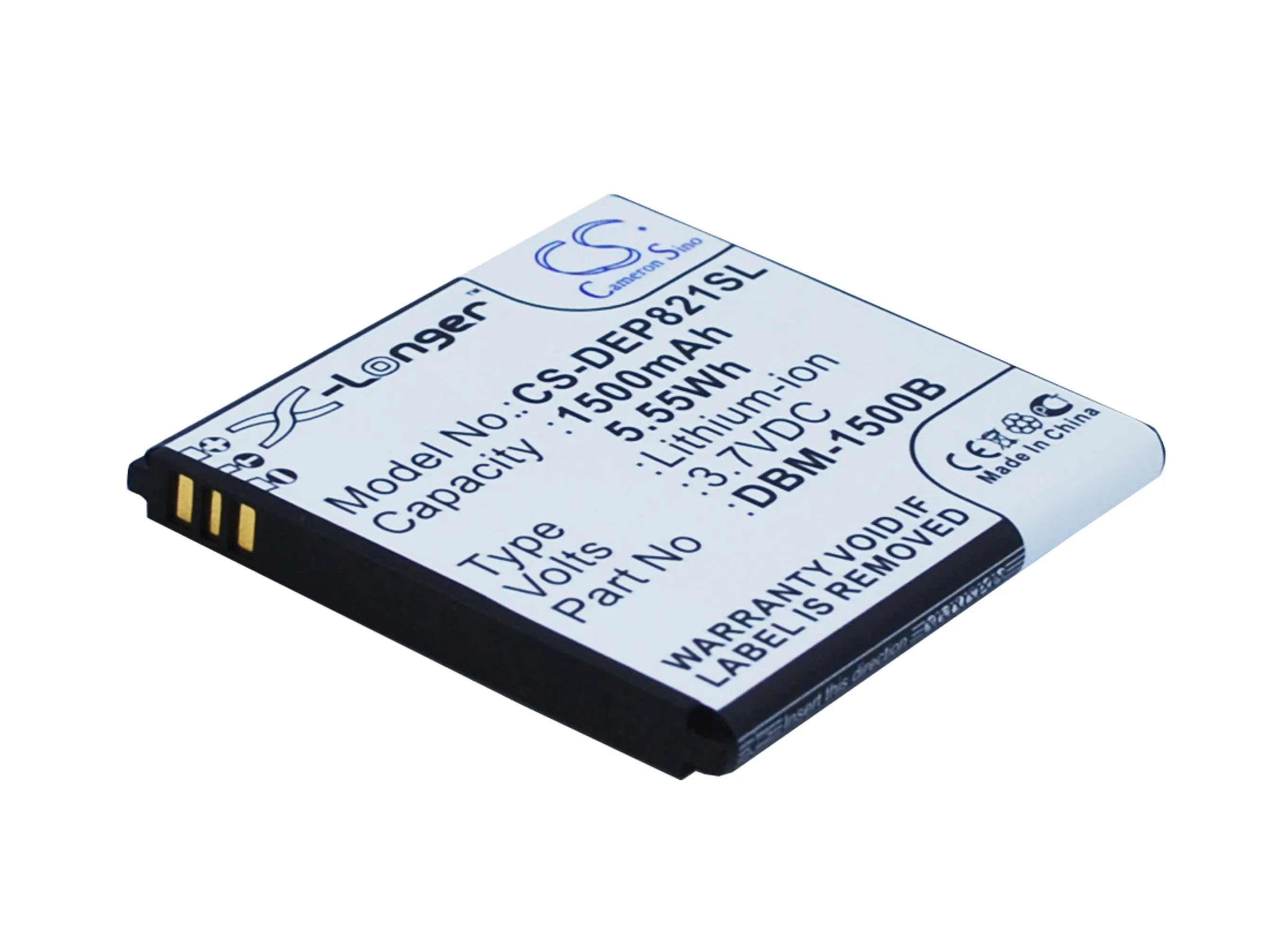 

CS Mobile SmartPhone Battery for Doro Liberto 820 mini 6778 Fits DBM-1500B 1500mAh/5.55Wh Li-ion 3.70V CS-DEP821SL