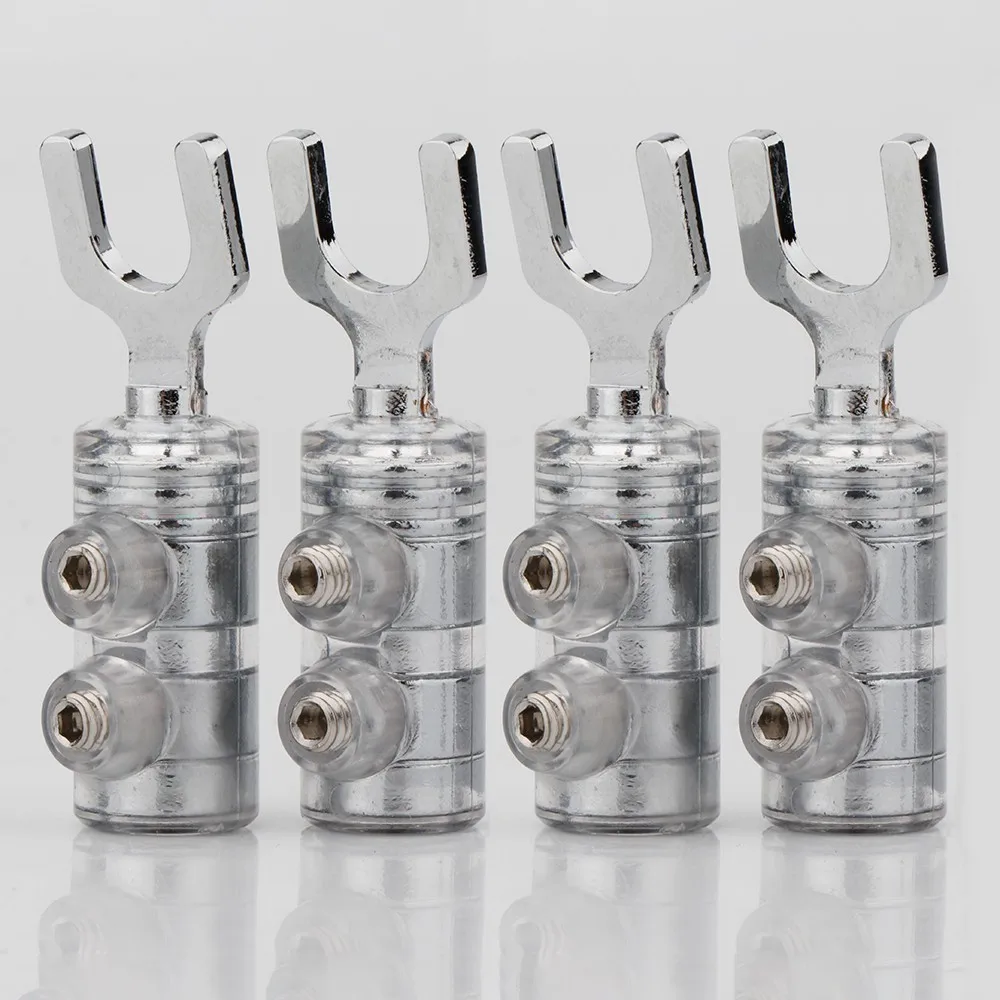 Preffair SY1538R Rhodium Plated Plug Conenctor Fork plug Spade Speaker Y Plugs Audio Screw Fork Connectors High Clear
Preffair SY1538R Rhodium Plated Plug Conenctor Fork plug Spade Speaker Y Plugs Audio Screw Fork Connectors High Clear