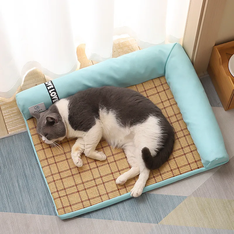 L Shaped Dog Bed Cushion Dog Mat Supplies Dog Mattress Detachable and Washable Summer Cool Nest Cat Mat Bed Bed
L Shaped Dog Bed Cushion Dog Mat Supplies Dog Mattress Detachable and Washable Summer Cool Nest Cat Mat Bed Bed