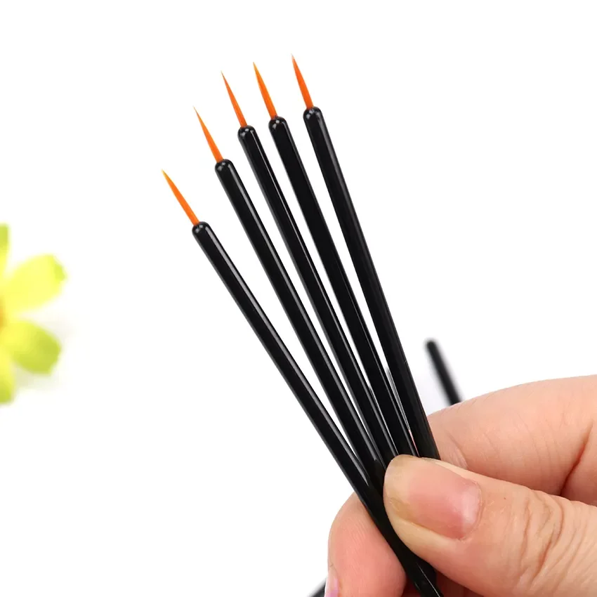 

50PCS Disposable Eyeliner Brushes Individual Applicator Superfine Nylon Eye LinerLiquid Wand Eye Liner Professional Brush