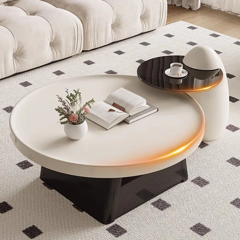 

Круглые японские кофейные столики, комоды, скандинавский белый дизайнерский журнальный столик, роскошный минималистичный стол, вспомогательная мебель для гостиной