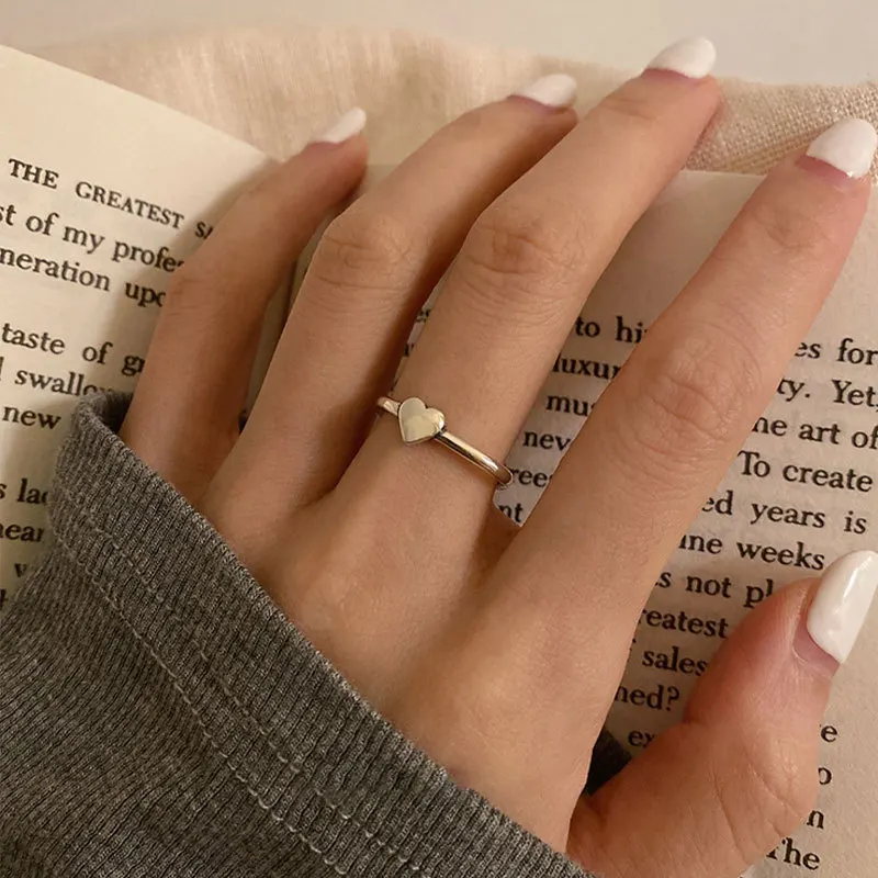 Korean silver heart square ring female index finger lovers simple fashion Engagement ring anillos mujer stainless steel Jewelry
Korean silver heart square ring female index finger lovers simple fashion Engagement ring anillos mujer stainless steel Jewelry