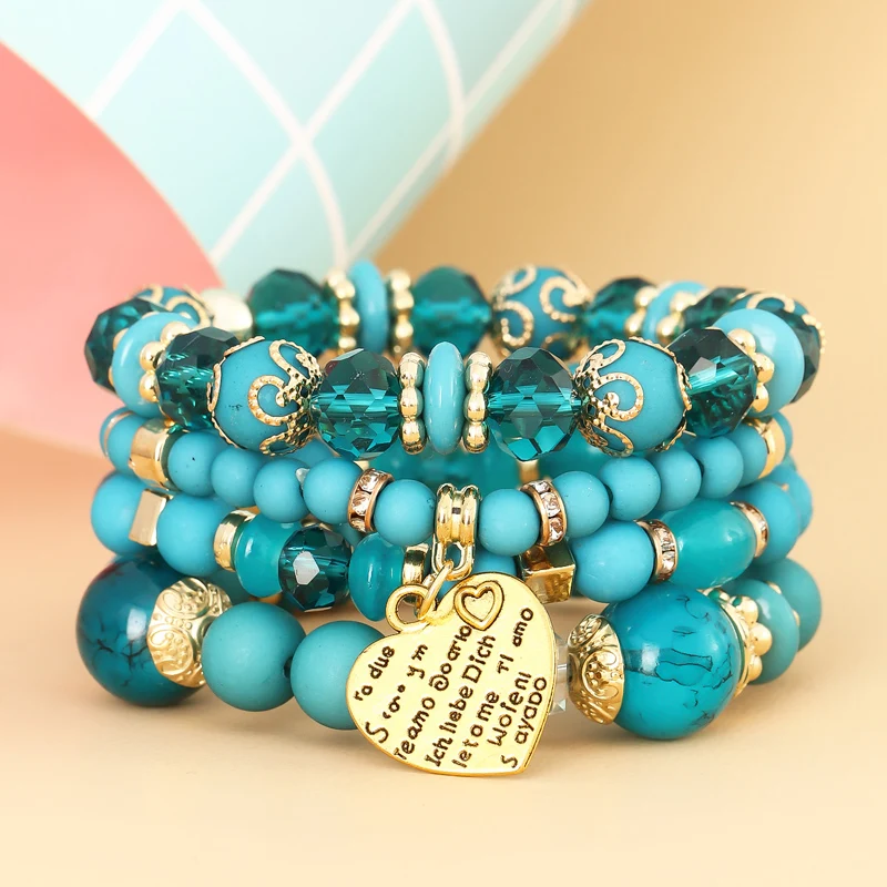 ZOSHI New Fashion Love Heart Charms Bracelets Set For Women Multilayers Crystal Stone Boho Tassel Beads Bracelets Jewelry
ZOSHI New Fashion Love Heart Charms Bracelets Set For Women Multilayers Crystal Stone Boho Tassel Beads Bracelets Jewelry