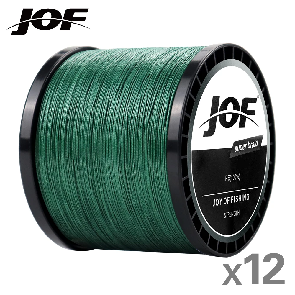 JOF 12 Strands Braided Fishing Line 100M 300M 500M 1000M Multifilament Carp Fishing Braided Wire Fishing Accessorie PE Line
JOF 12 Strands Braided Fishing Line 100M 300M 500M 1000M Multifilament Carp Fishing Braided Wire Fishing Accessorie PE Line