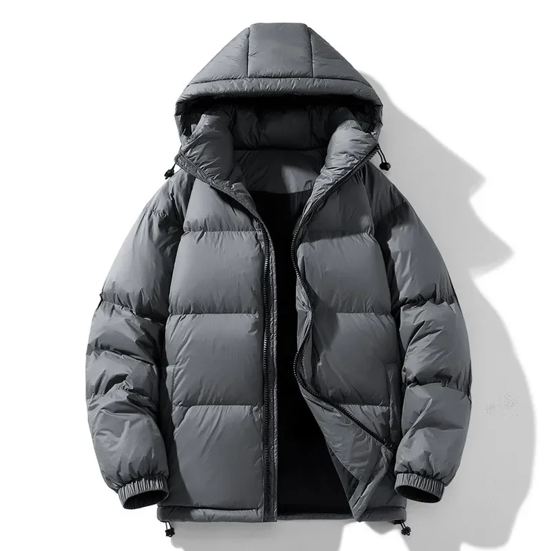 

2023 зимнее Мужское пальто с капюшоном 90% на белом утином пуху, модные теплые пуховики, повседневные зимние мужские утепленные зимние куртки, размеры M-4XL