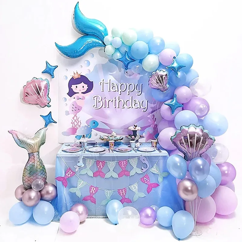 100pcs Mermaid Balloon Garland Kit with Shell Balloons Foil Mermaid Tails Balloon for Birthday Party Baby Shower Decorations
100pcs Mermaid Balloon Garland Kit with Shell Balloons Foil Mermaid Tails Balloon for Birthday Party Baby Shower Decorations