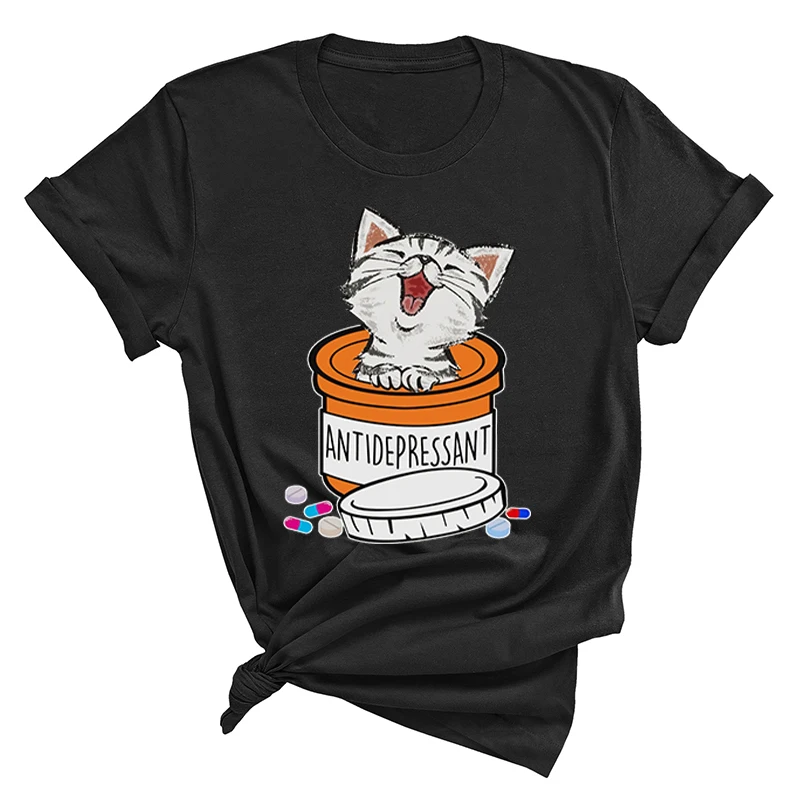 Women Cat Black T Shirt Girl Harajuku Korean Style Graphic Tops Kawaii Female T-shirt Tops Cotton Women T Shirt Drop Ship
Women Cat Black T Shirt Girl Harajuku Korean Style Graphic Tops Kawaii Female T-shirt Tops Cotton Women T Shirt Drop Ship