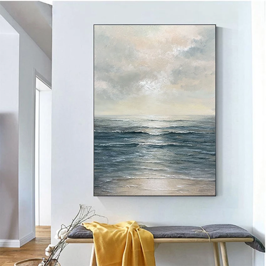 Hand Painted Canvas Oil Painting Decor Sea Dawn Modern Art Mural Living Room Bedroom Office Hotel Hanging Painting Frameless
Hand Painted Canvas Oil Painting Decor Sea Dawn Modern Art Mural Living Room Bedroom Office Hotel Hanging Painting Frameless