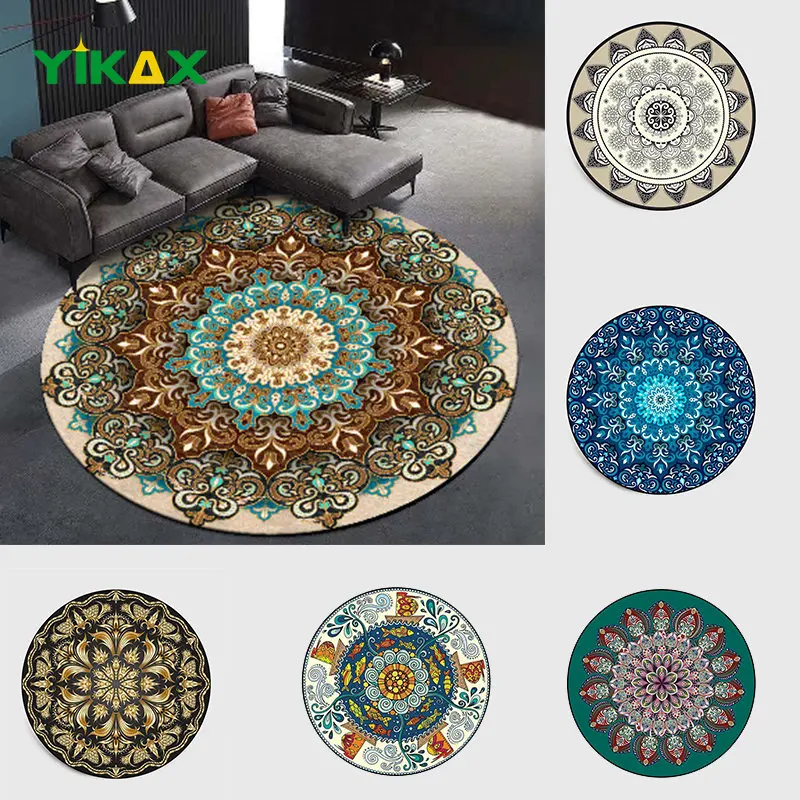 Mandala Round Carpet Living Room Mat Geometric Flowers Bohemia Style Bedroom Decoration Home Floor Anti-slip Vintage Ethnic Rug
Mandala Round Carpet Living Room Mat Geometric Flowers Bohemia Style Bedroom Decoration Home Floor Anti-slip Vintage Ethnic Rug