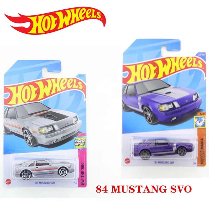 

Original Hot Wheels 84 MUSTANG SVO Mini Alloy Coupe 1/64 Metal Diecast Model Car Kids Toys Gift