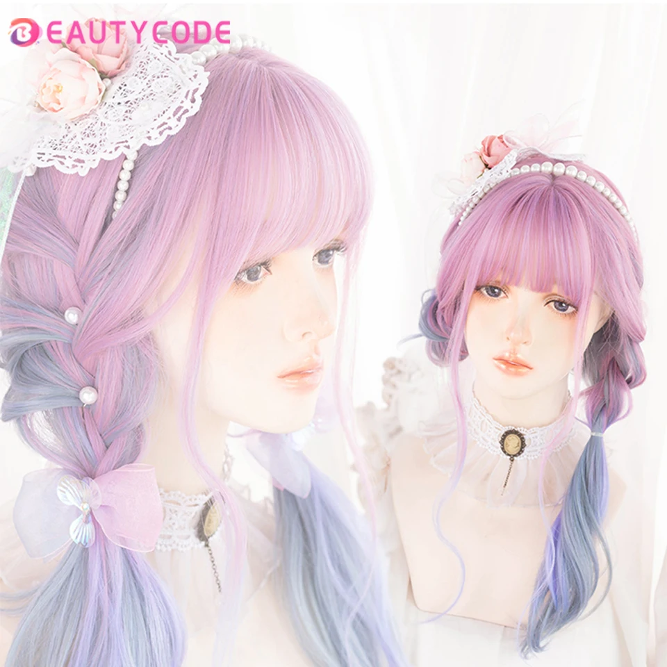 Synthetic Long Wavy Ombre Colorful Lolita Wig Halloween Pink And Blue Cosplay Wigs for Women Heat Resistant Fiber Wig
Synthetic Long Wavy Ombre Colorful Lolita Wig Halloween Pink And Blue Cosplay Wigs for Women Heat Resistant Fiber Wig