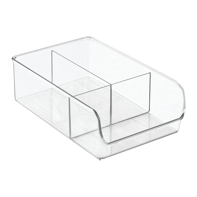Plastic Fridge And Freezer Divided Storage Organizer Bin, Container For Food, Drinks, Snacks, Produce Organization
Plastic Fridge And Freezer Divided Storage Organizer Bin, Container For Food, Drinks, Snacks, Produce Organization