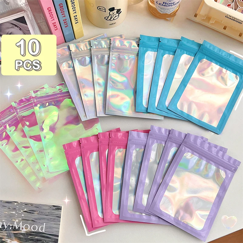 10PCS Laser Color Ziplock Bag Jewelry Cosmetic Packaging Bag Storage Bag Nail Packaging Bag Waterproof Gift Packaging Bags
10PCS Laser Color Ziplock Bag Jewelry Cosmetic Packaging Bag Storage Bag Nail Packaging Bag Waterproof Gift Packaging Bags