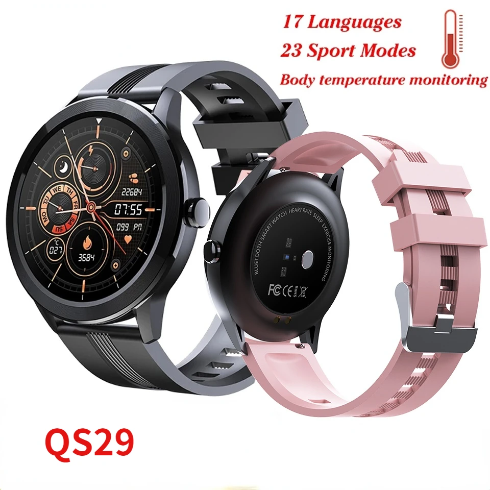 QS29 Smart Watch Bluetooth Call Waterproof Watch Body Temperature Monitor Heart Rate Blood Pressure For Android IOS Smartwatch
QS29 Smart Watch Bluetooth Call Waterproof Watch Body Temperature Monitor Heart Rate Blood Pressure For Android IOS Smartwatch