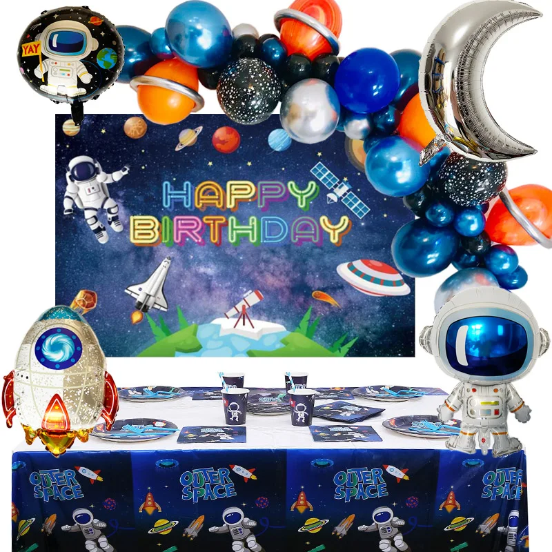 Galaxy Theme Outer Space Birthday Party Decorations Set Astronaut Planet Rocket Foil Balloon Baby Shower Boy Kids Party Supplies
Galaxy Theme Outer Space Birthday Party Decorations Set Astronaut Planet Rocket Foil Balloon Baby Shower Boy Kids Party Supplies