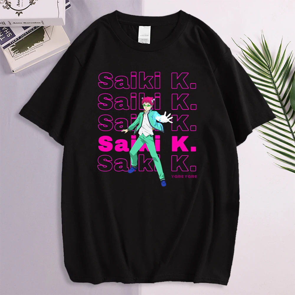 Футболка мужская с надписью «Saiki K», удобная рубашка с коротким рукавом, в стиле японского аниме, уличная мода, топ в стиле Харадзюку
Футболка мужская с надписью «Saiki K», удобная рубашка с коротким рукавом, в стиле японского аниме, уличная мода, топ в стиле Харадзюку