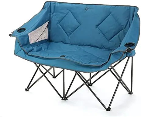 Folding Double Duo Camping Chair Loveseat w/ 2 Cup & Wine Glass Holder, Heavy-Duty Carrying Bag, Padded Seats & Armrests
Folding Double Duo Camping Chair Loveseat w/ 2 Cup & Wine Glass Holder, Heavy-Duty Carrying Bag, Padded Seats & Armrests