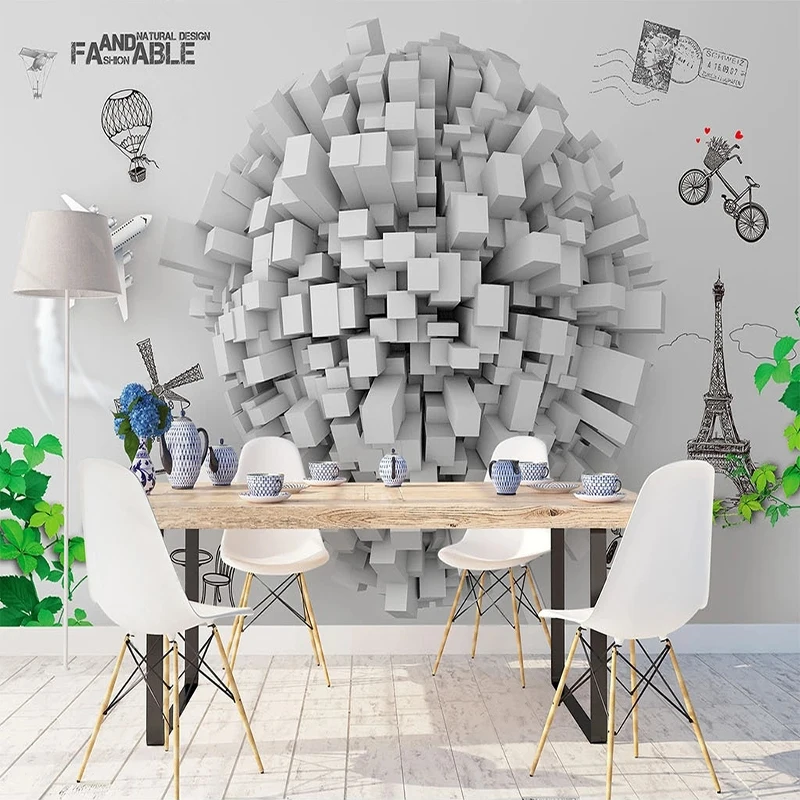 Custom 3D Mural Modern Creative Wallpaper 3D Three-dimensional Ball Made Of Cuboid Wall Painting For Living Room Sofa Home Decor
Custom 3D Mural Modern Creative Wallpaper 3D Three-dimensional Ball Made Of Cuboid Wall Painting For Living Room Sofa Home Decor