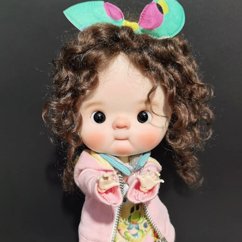 

Qbaby BJD AMY Doll Wig is Suitable For Blythe Size Doll Accessories Wig Tress Hair Imitation Mohair Fashion Small Curly Hair Wig