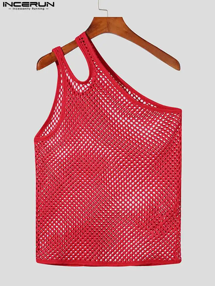 Sexy Fashion New Men Hollow Single Cuff Waistcoat Stylish Male Party Nightclub Breathable Mesh Tank Tops S-5XL INCERUN Tops 2022
Sexy Fashion New Men Hollow Single Cuff Waistcoat Stylish Male Party Nightclub Breathable Mesh Tank Tops S-5XL INCERUN Tops 2022
