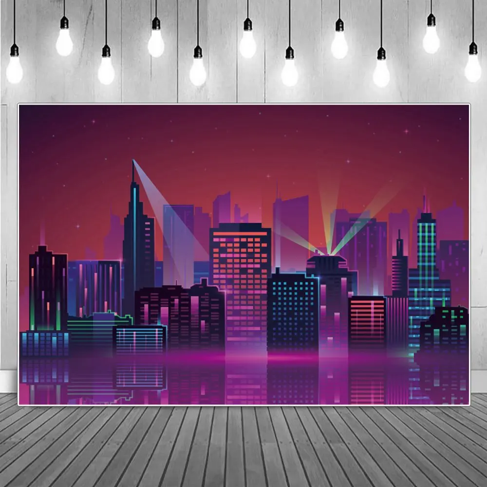 Birthday Decoration Photography Backdrop Superhero Neon Light City Castles Bridge Stars Sky Custom Home Studio Photo Backgrounds
Birthday Decoration Photography Backdrop Superhero Neon Light City Castles Bridge Stars Sky Custom Home Studio Photo Backgrounds