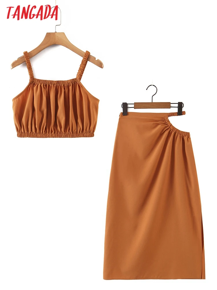 Tangada Summer Female Skirt Suit Women 2022 Fashion New Suit 2 Piece Set Sweet Top and Skirt SL88
Tangada Summer Female Skirt Suit Women 2022 Fashion New Suit 2 Piece Set Sweet Top and Skirt SL88