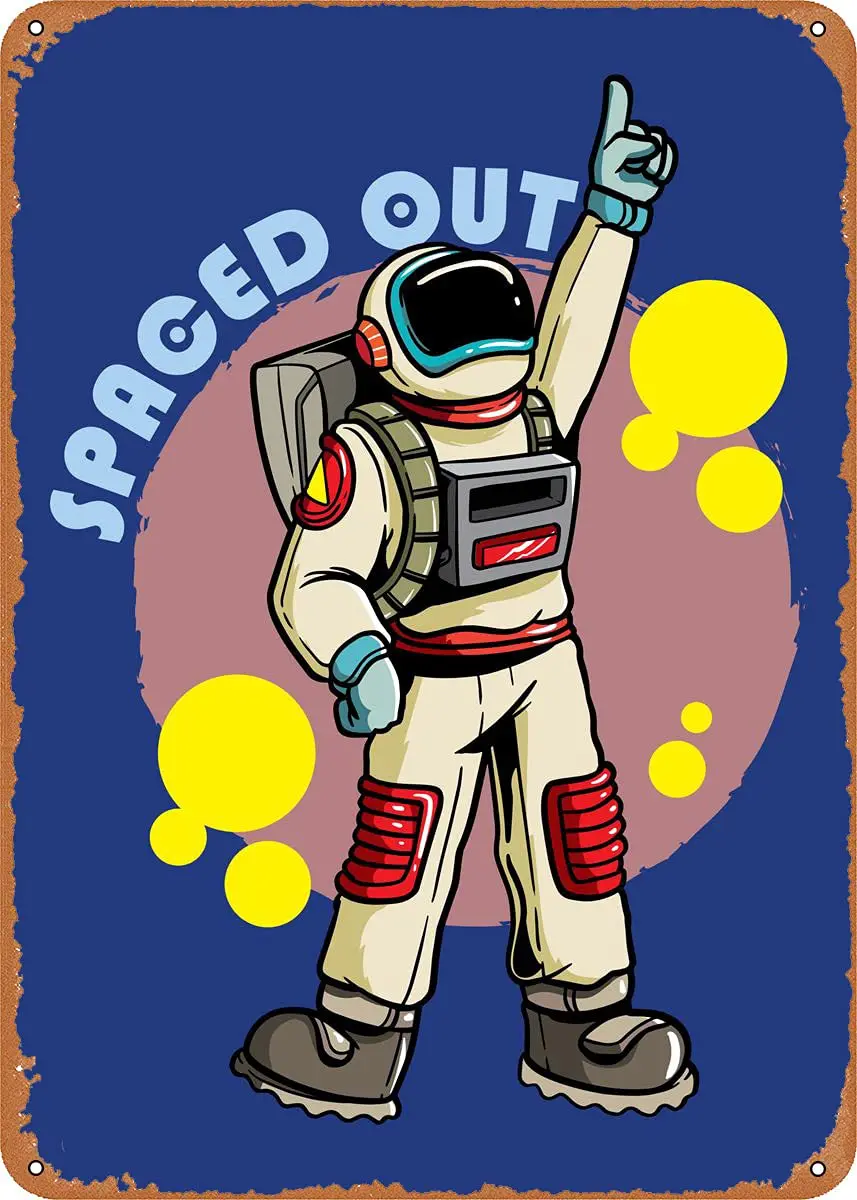 Spaced Out Metal Tin Sign Retro Wall Decor Vintage Art Print Poste Great Gift for Space Fans 8 x 12 inch
Spaced Out Metal Tin Sign Retro Wall Decor Vintage Art Print Poste Great Gift for Space Fans 8 x 12 inch