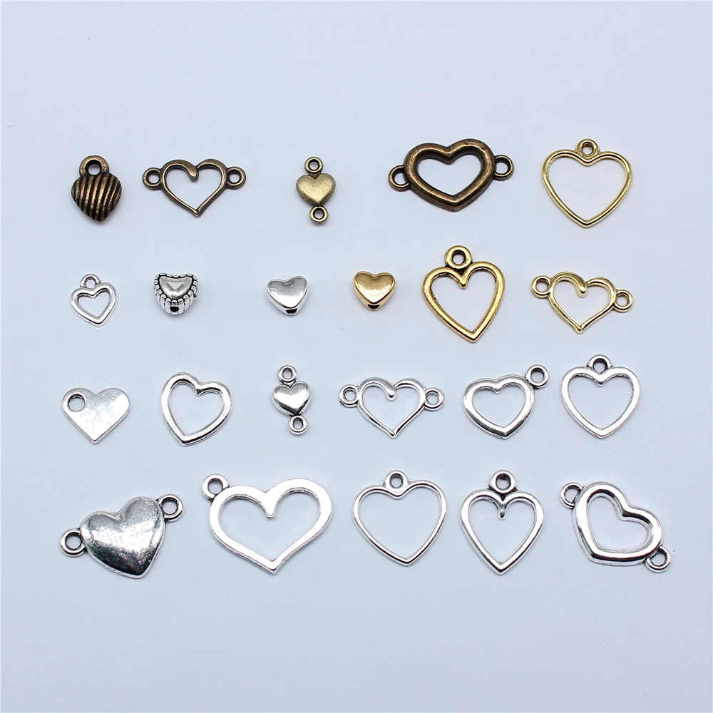 40pcs Small Cute Heart Charms Heart Connector For Jewelry Making Tibetan Vintage Antique Jewelry Making DIY Handmade Craft
40pcs Small Cute Heart Charms Heart Connector For Jewelry Making Tibetan Vintage Antique Jewelry Making DIY Handmade Craft
