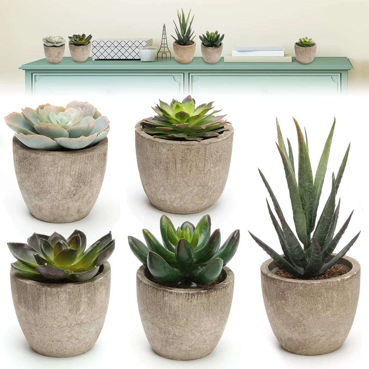 NEW 5Pcs Artificial Succulent Plant Mini Fake Succulent Reusable Simulation Succulent Pulp Potted Plants Realistic Decorative
NEW 5Pcs Artificial Succulent Plant Mini Fake Succulent Reusable Simulation Succulent Pulp Potted Plants Realistic Decorative