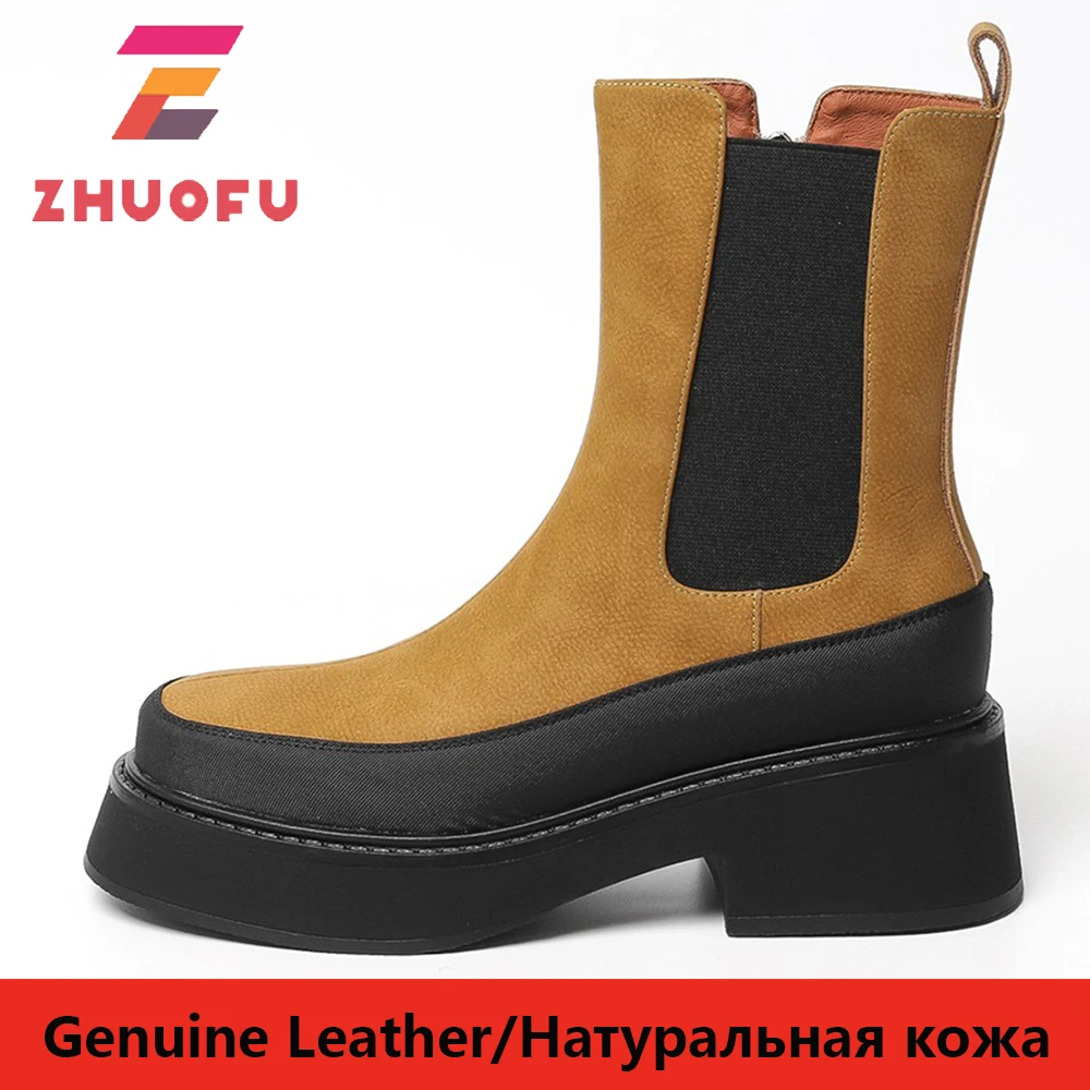 ZHUOFU 2023 Новые однотонные Ботинки Челси из натуральной кожи на молнии Женская обувь на квадратном среднем каблуке осенние зимние женские бот...
ZHUOFU 2023 Новые однотонные Ботинки Челси из натуральной кожи на молнии Женская обувь на квадратном среднем каблуке осенние зимние женские бот...
