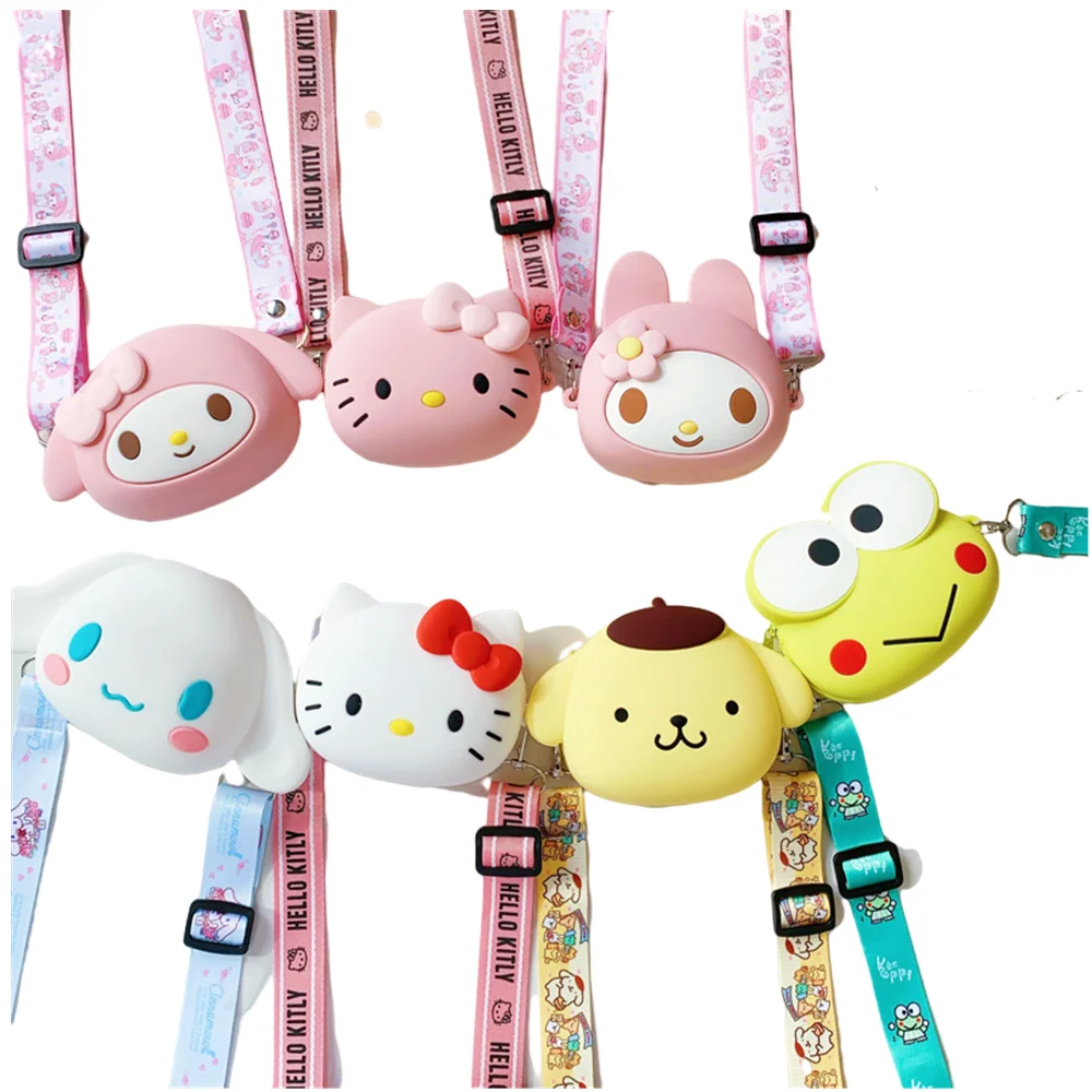 Kuromi My melody Cinnamoroll popular cute cartoon messenger bag silicone coin purse fashion girl student bag child gift
Kuromi My melody Cinnamoroll popular cute cartoon messenger bag silicone coin purse fashion girl student bag child gift